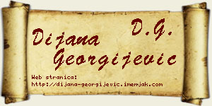 Dijana Georgijević vizit kartica